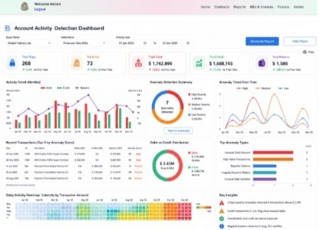 Yarnix Account Activity Report & Detection Dashboard